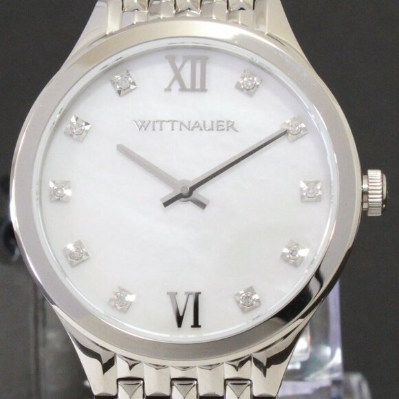 Wittnauer Ladies Cosmopolitan Watch 10 Hand Set Diamonds 34mm - Picture 9 of 13